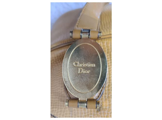 Borsa Dior in pelle martellata giallo senape - vista 6