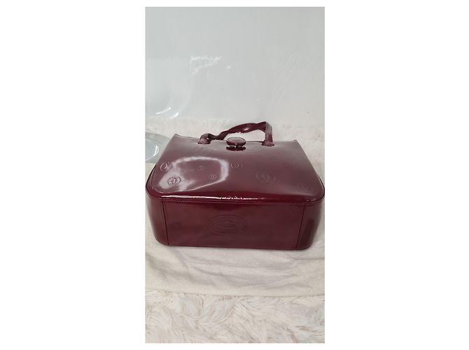 Borsa Cartier Rosso scuro in vernice Bordò - vista 4