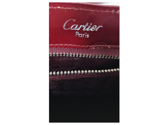 Borsa Cartier Rosso scuro in vernice Bordò - vista 5