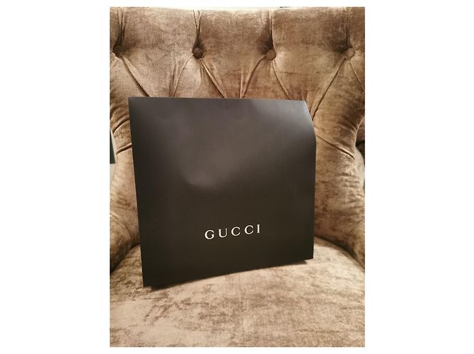 Écharpe Gucci en laine vert olive - vue 11