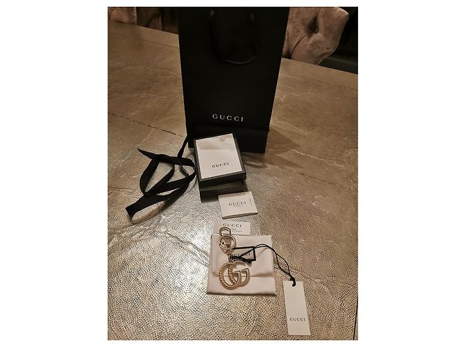Gucci llavero accesorio para bolso modelo G dorado acero - vista 6