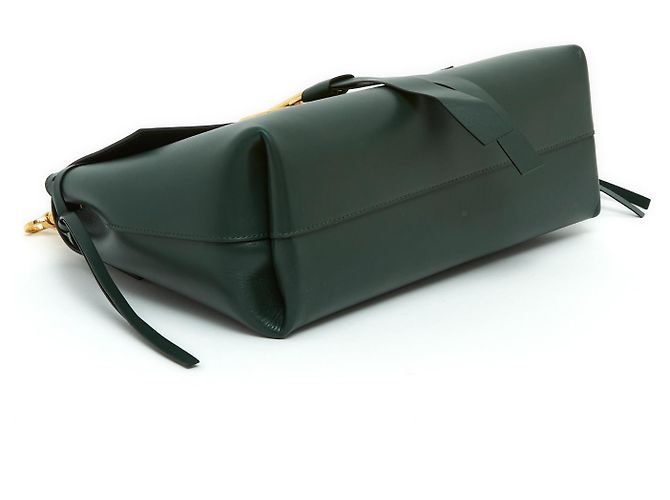 Valentino VLOGO GRANDE IN PELLE VERDE Verde scuro - vista 4