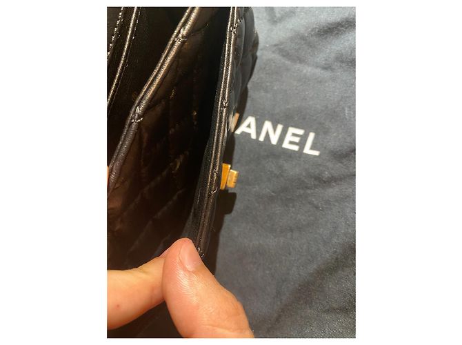 Borsa Chanel 2.55 Banana Nera in Pelle Nero - vista 10