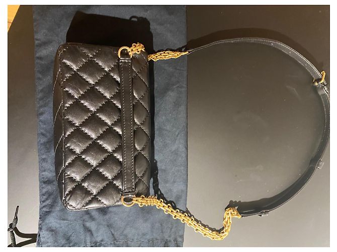 Borsa Chanel 2.55 Banana Nera in Pelle Nero - vista 5