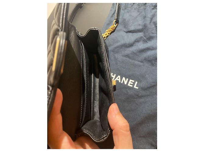 Borsa Chanel 2.55 Banana Nera in Pelle Nero - vista 7