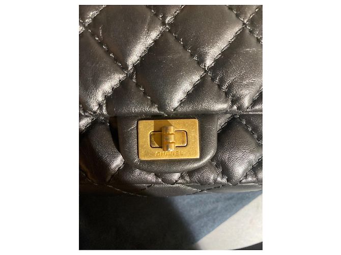 Borsa Chanel 2.55 Banana Nera in Pelle Nero - vista 9