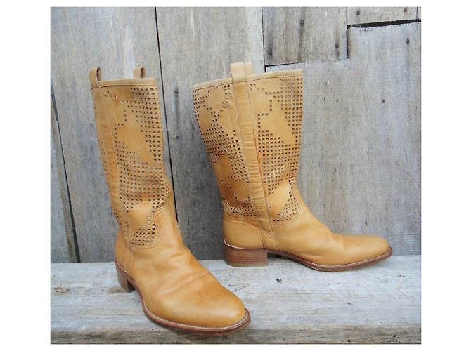 Sartore openwork leather boots beige 37 - view 2