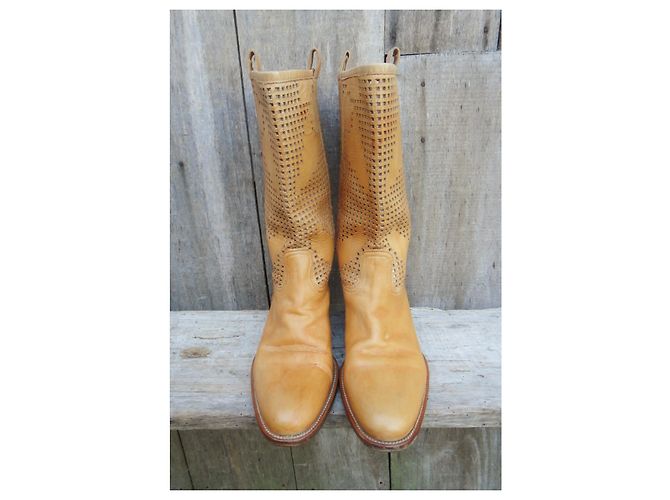 Sartore openwork leather boots beige 37 - view 3