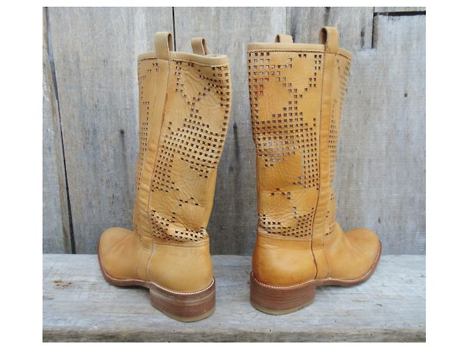 Sartore openwork leather boots beige 37 - view 4