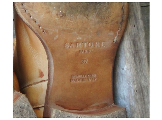 Sartore openwork leather boots beige 37 - view 5