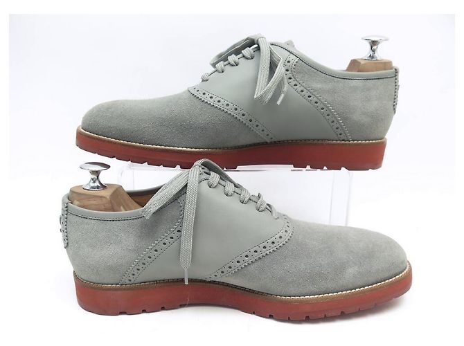 NUOVE SCARPE LOUIS VUITTON RICHELIEU IN CAMOSCIO E PELLE 7 IT 42 SCARPE FR CERVO Grigio - vista 2