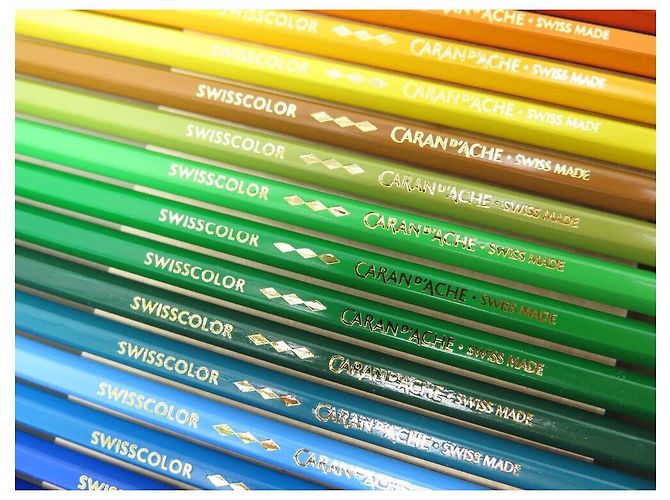 new box 24 COLORED PENCILS CARAN D'ACHE ROLEX WATCH + PENCILS BOX NOTEBOOK - view 3