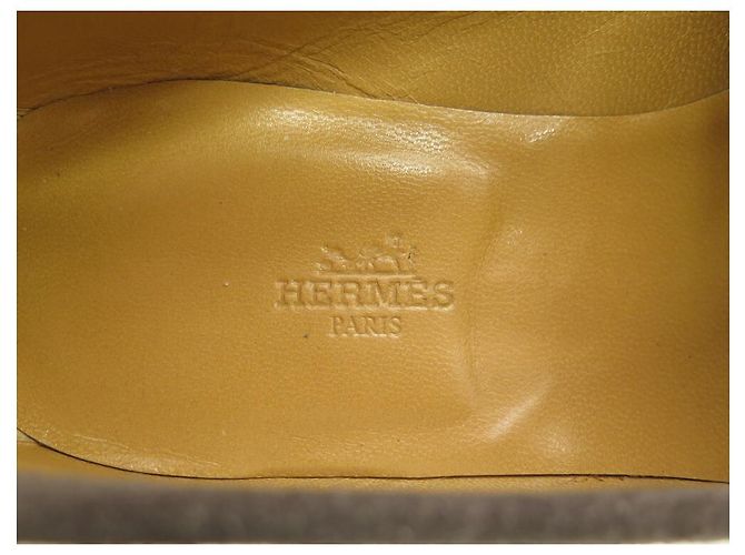 Mocassini Hermès 43.5 SCARPE IN CAMOSCIO GRIGIO MARRONE CERVO - vista 6