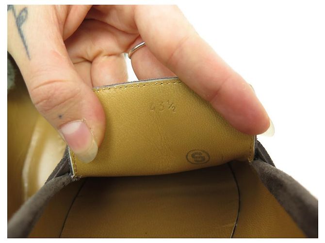 Mocassini Hermès 43.5 SCARPE IN CAMOSCIO GRIGIO MARRONE CERVO - vista 8