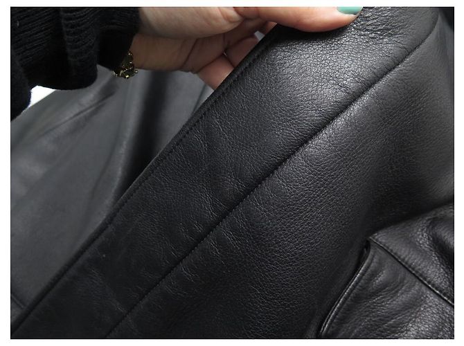 Hermès HERMES JACKET L 52 BLACK DEER LEATHER DEER LEATHER COAT JACKET - view 12