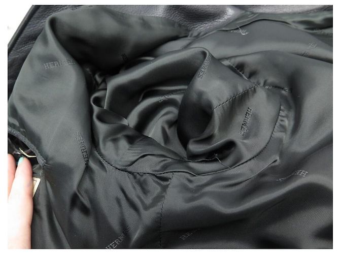Hermès HERMES JACKET L 52 BLACK DEER LEATHER DEER LEATHER COAT JACKET - view 5