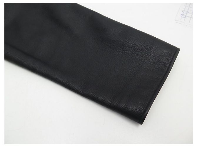 Hermès HERMES JACKET L 52 BLACK DEER LEATHER DEER LEATHER COAT JACKET - view 6
