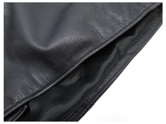 Hermès HERMES JACKET L 52 BLACK DEER LEATHER DEER LEATHER COAT JACKET - view 8