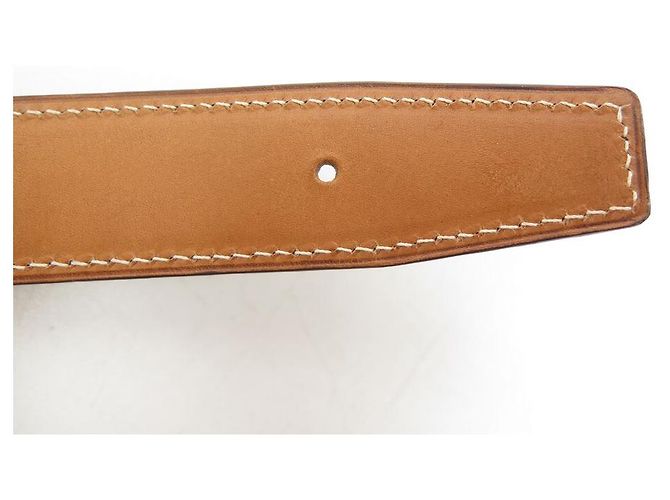 Autre Marque NEUE T-GÜRTELKRAWATTE85 95 PR-SCHNALLE HERMES 32MM BRAUNER GÜRTEL KROKODILLEDER - Ansicht 6