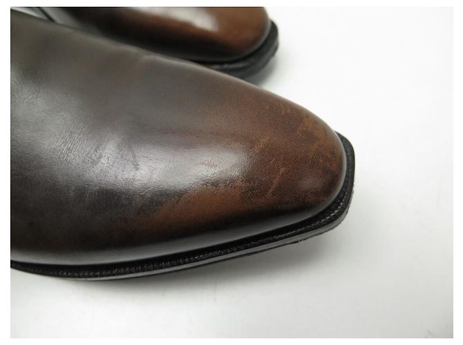 CORTHAY ARCA SCHUHE 9 43 BRAUNE LEDER LOAFERS SCHNALLSCHUHE - Ansicht 8
