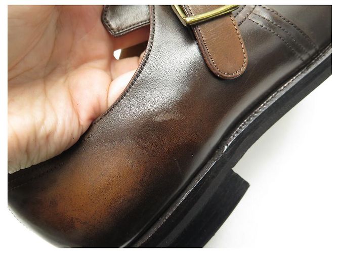 CORTHAY ARCA SCHUHE 9 43 BRAUNE LEDER LOAFERS SCHNALLSCHUHE - Ansicht 9
