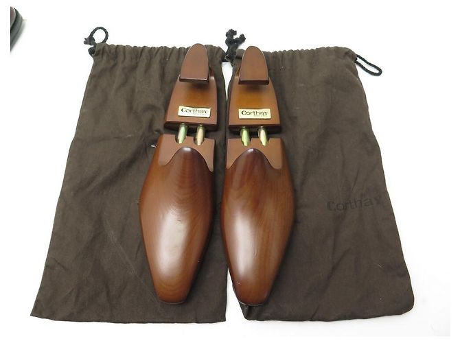 CHAUSSURES CORTHAY WILFRID 8 42 RICHELIEU EN CUIR ET DAIM BORDEAUX SHOES - vue 10