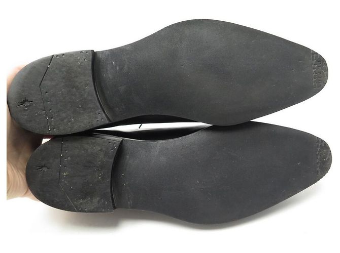 CHAUSSURES CORTHAY WILFRID 8 42 RICHELIEU EN CUIR ET DAIM BORDEAUX SHOES - vue 3