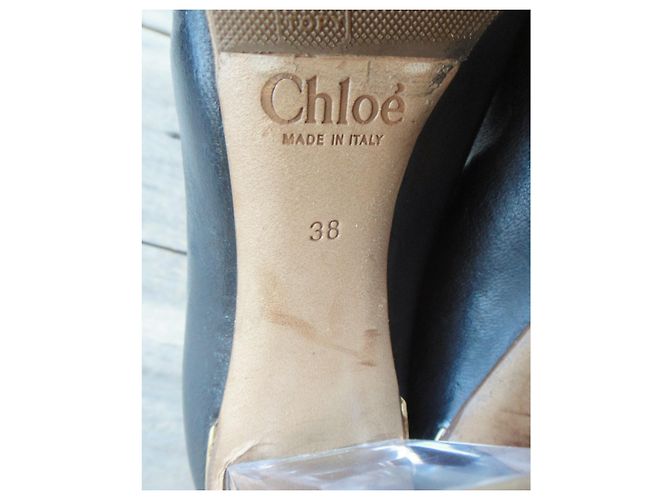 Botines Chloé con tacones de plexiglás 38 Negro - vista 6