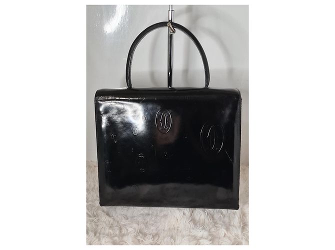 Borsa Cartier in vernice nera Nero - vista 2