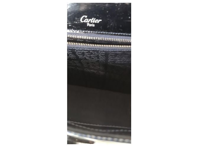 Borsa Cartier in vernice nera Nero - vista 3