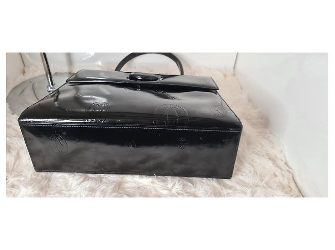 Borsa Cartier in vernice nera Nero - vista 4