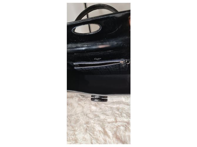 Borsa Cartier in vernice nera Nero - vista 5