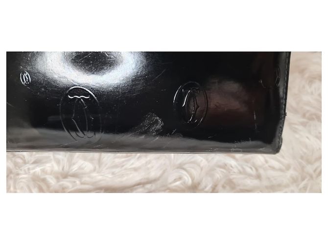 Borsa Cartier in vernice nera Nero - vista 7