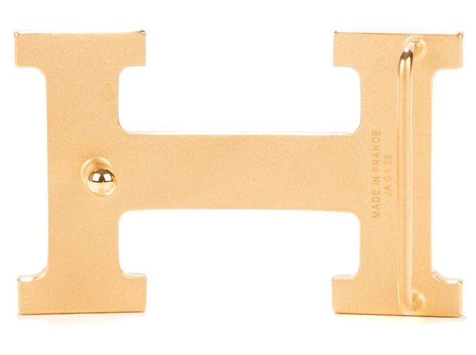 Splendid Hermès Constance Belt Buckle in matt brushed metal - view 4