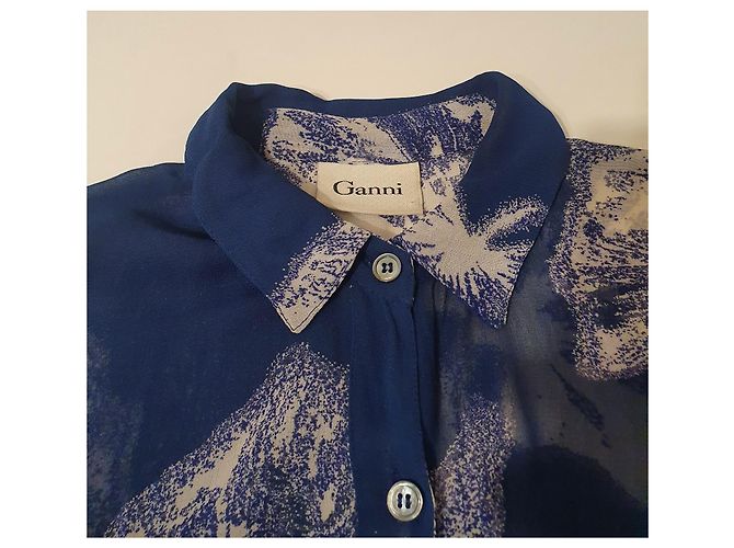 Camicia Ganni in viscosa trasparente Multicolore - vista 3