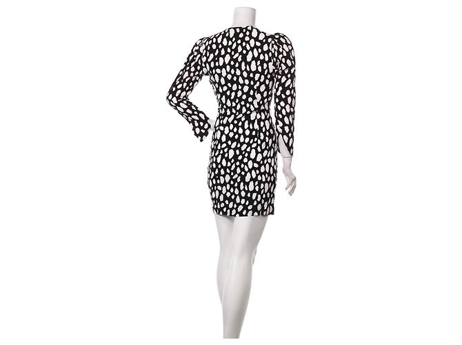 Maje Kleid aus Viscose schwarz weiß - Ansicht 2