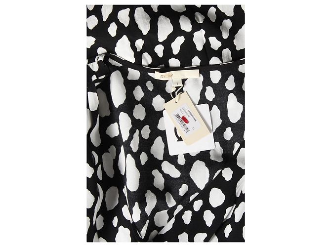 Maje Kleid aus Viscose schwarz weiß - Ansicht 3