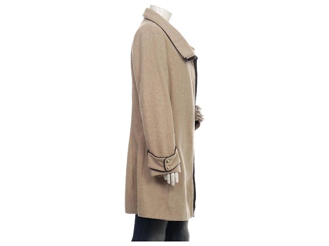 Abrigo Calvin Klein Beige de Lana XL - vista 3