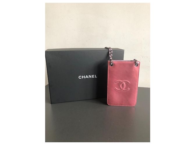 Boy Custodia telefono Chanel Petit rosa in vernice - vista 2