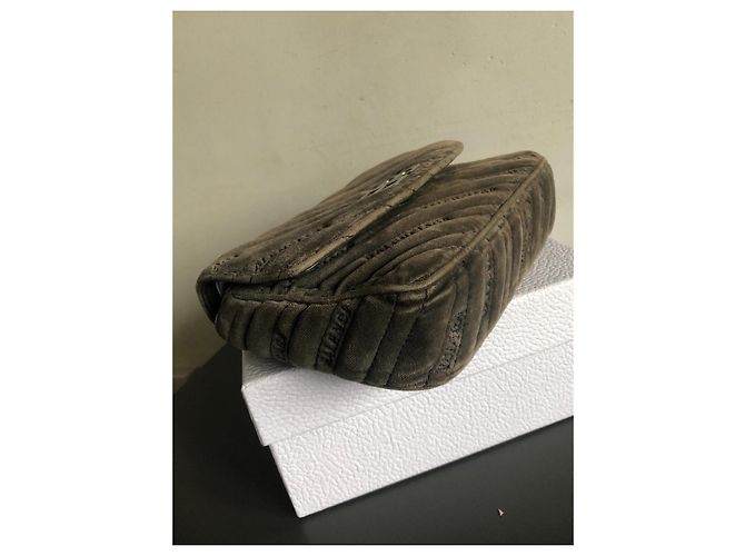 Borsa a mano Balenciaga BB on chain velluto grigio scuro Grigio antracite - vista 4