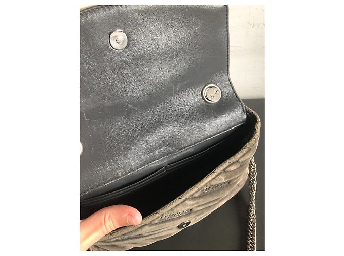 Borsa a mano Balenciaga BB on chain velluto grigio scuro Grigio antracite - vista 6
