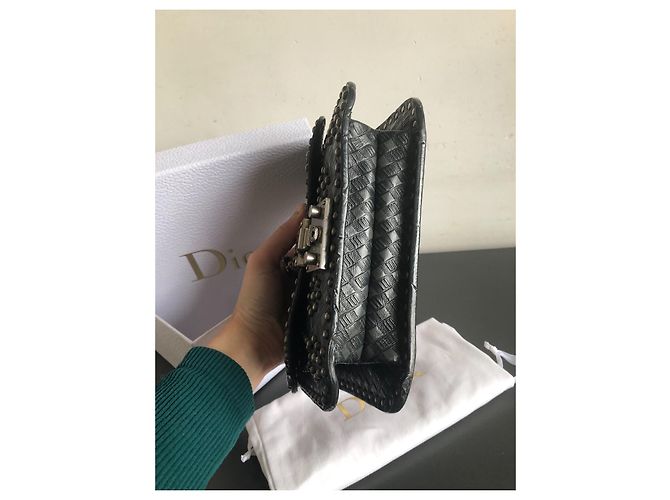 Borsa a mano Christian Dior Addict in pelle nera Nero - vista 3