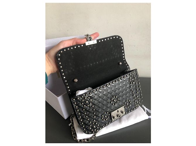 Borsa a mano Christian Dior Addict in pelle nera Nero - vista 4