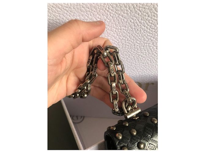 Borsa a mano Christian Dior Addict in pelle nera Nero - vista 6