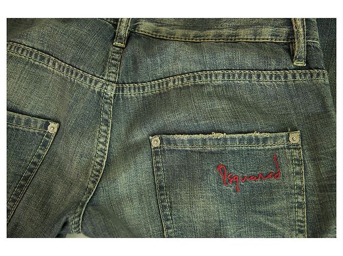 Dsquared2 Dsquared 2 Blue Denim Jeans Low Rise Knee Patch Distressed Trousers Pants sz 40 - view 4