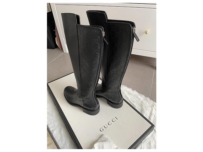 Botas Gucci de piel negra Negro - vista 2
