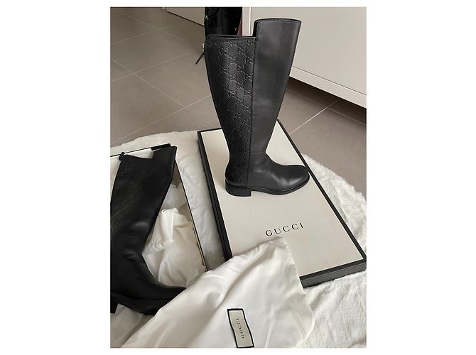 Botas Gucci de piel negra Negro - vista 4