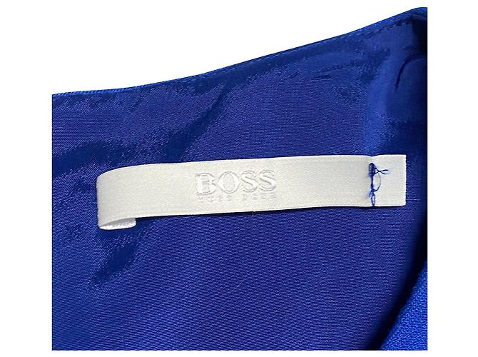 Hugo Boss Dasona Kleid aus blauem Polyester - Ansicht 3