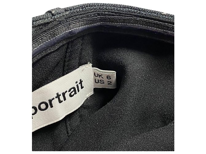 Self Portrait Tuta con spalle scoperte in jacquard nero e crepe - vista 7