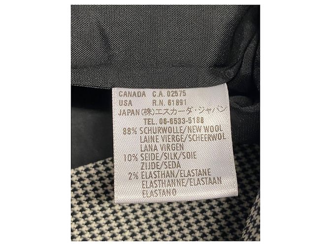 Escada Beaded Houndstooth Trouser Suit Set in Grey Wool - view 4